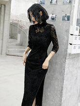 Vintage Lace Hollow Improved Long Cheongsams